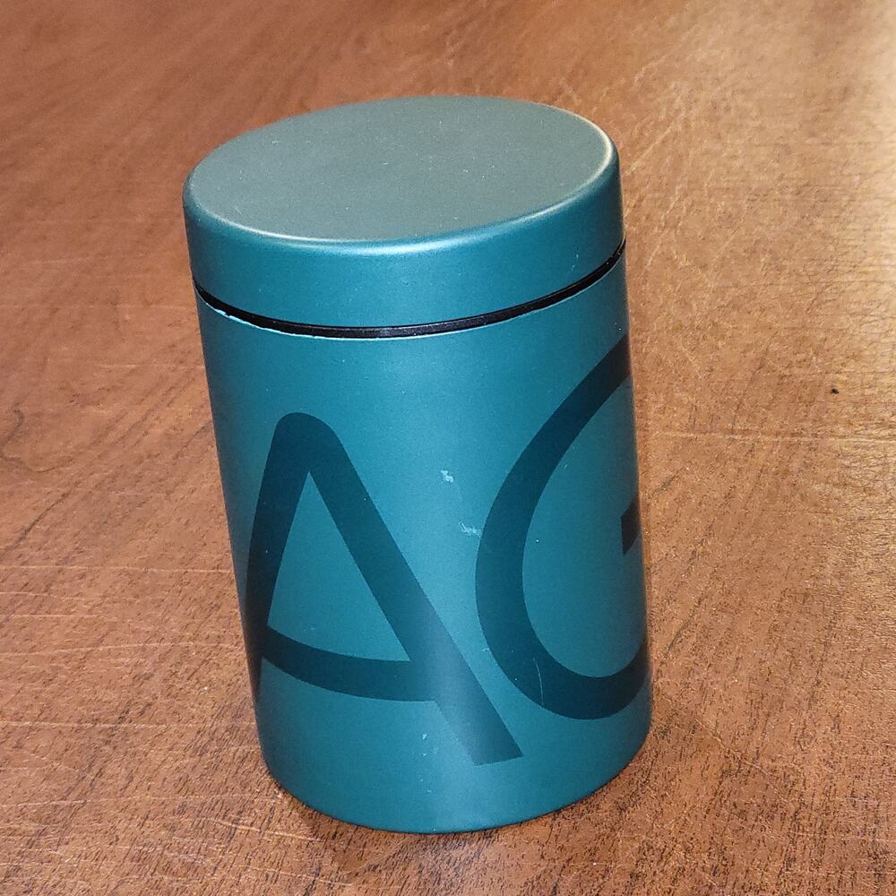 Athletic Greens AG1 Green 16oz Metal Canister Storage Container.
